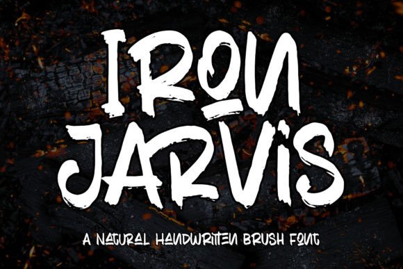 Iron Jarvis Font: A Bold Brush Script for Editorial Design