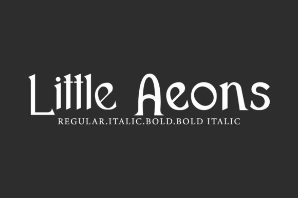 Little Aeons Font for Editorial Design and Creative Typography