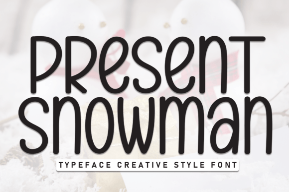 Present Snowman Font for Festive and Playful Web Design