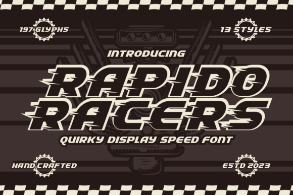 Rapido Racers Font: A Dynamic Display Typeface for Creative Makers