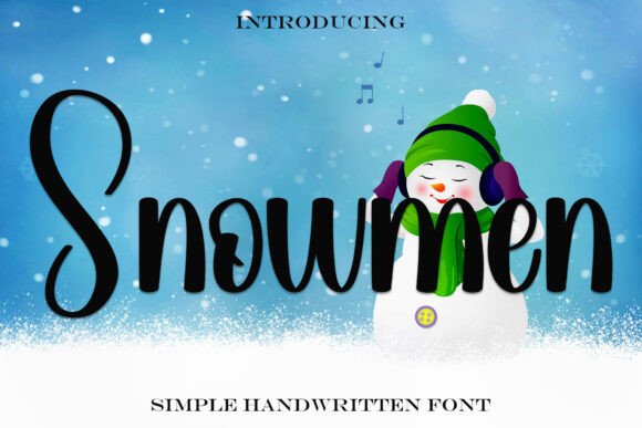 Snowmen Font: A Handwritten Typeface for Timeless Craft Projects