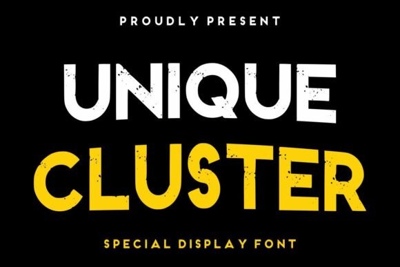 Unique Cluster Font for Creative Product Designs
